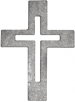 Holzstreuteil Kreuz silber